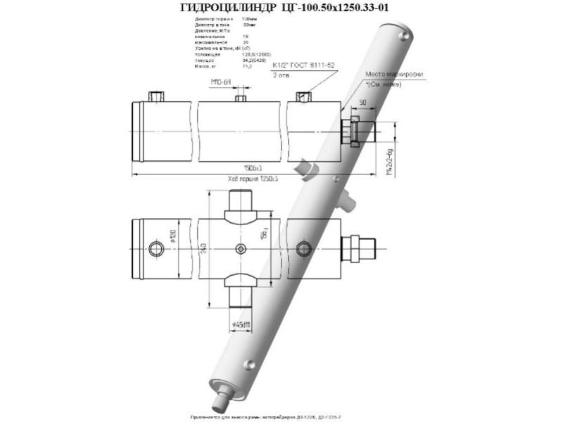 ЦГ-100.50х1250.33-01