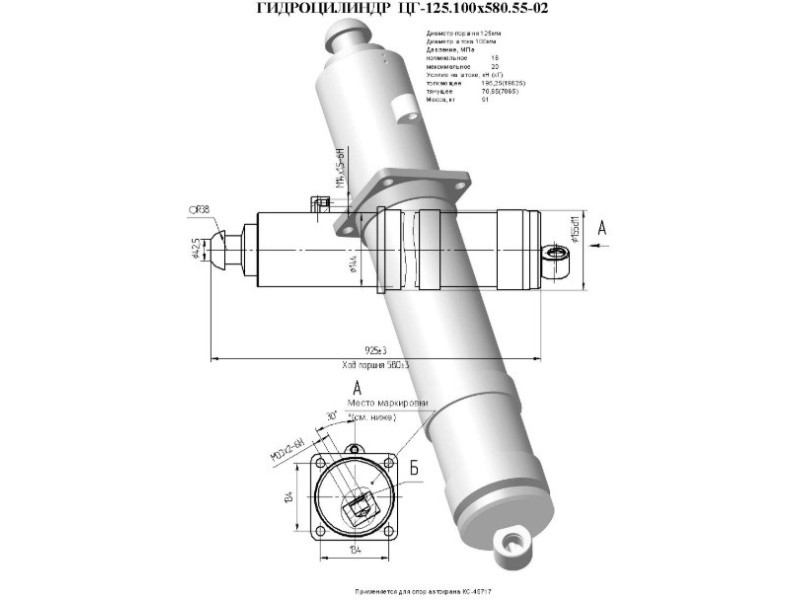 ЦГ-125.100х580.55-02