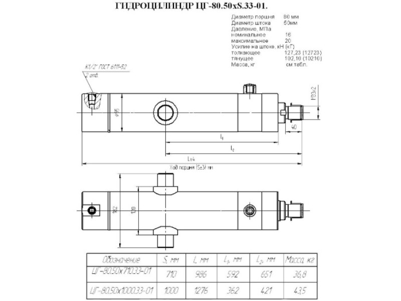 ЦГ-80.50х710.33-01